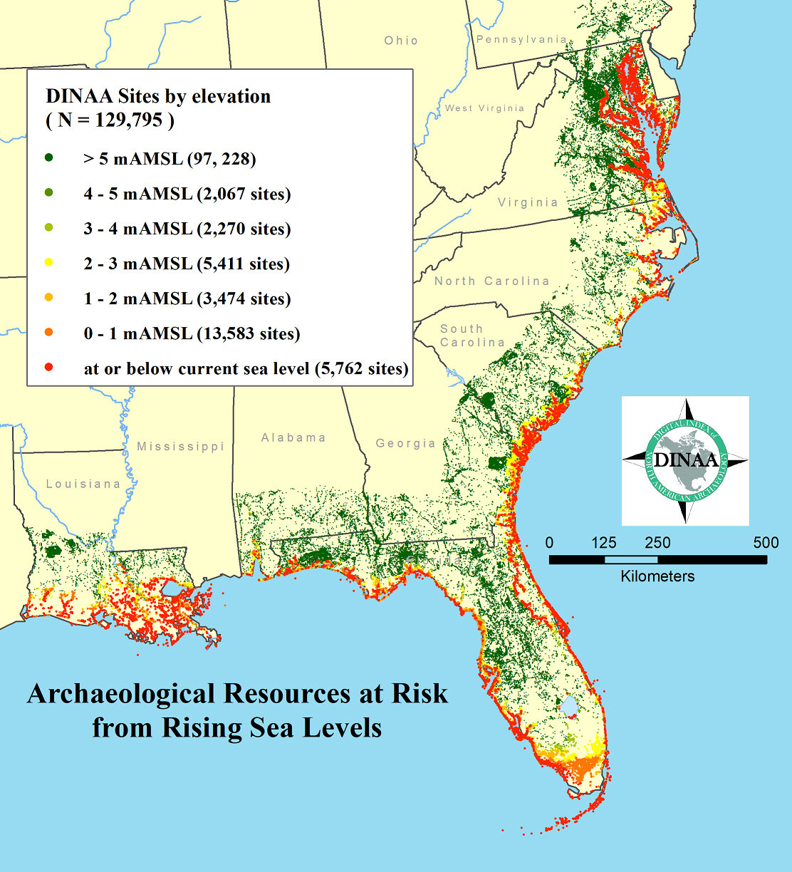 Sea Level Rise Predicted To Threaten Archaeological Sites In Southeastern Us