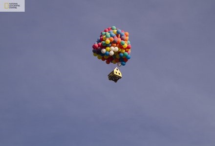 House Attached To Balloons Flies, Sets World Record (W/ Video)
