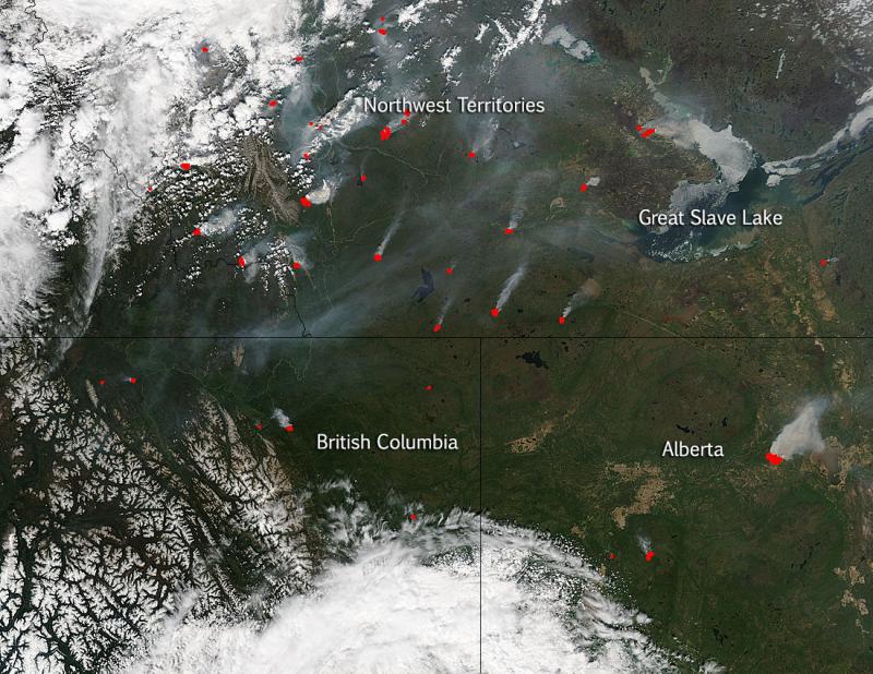Image Canadian wildfires continue and increase