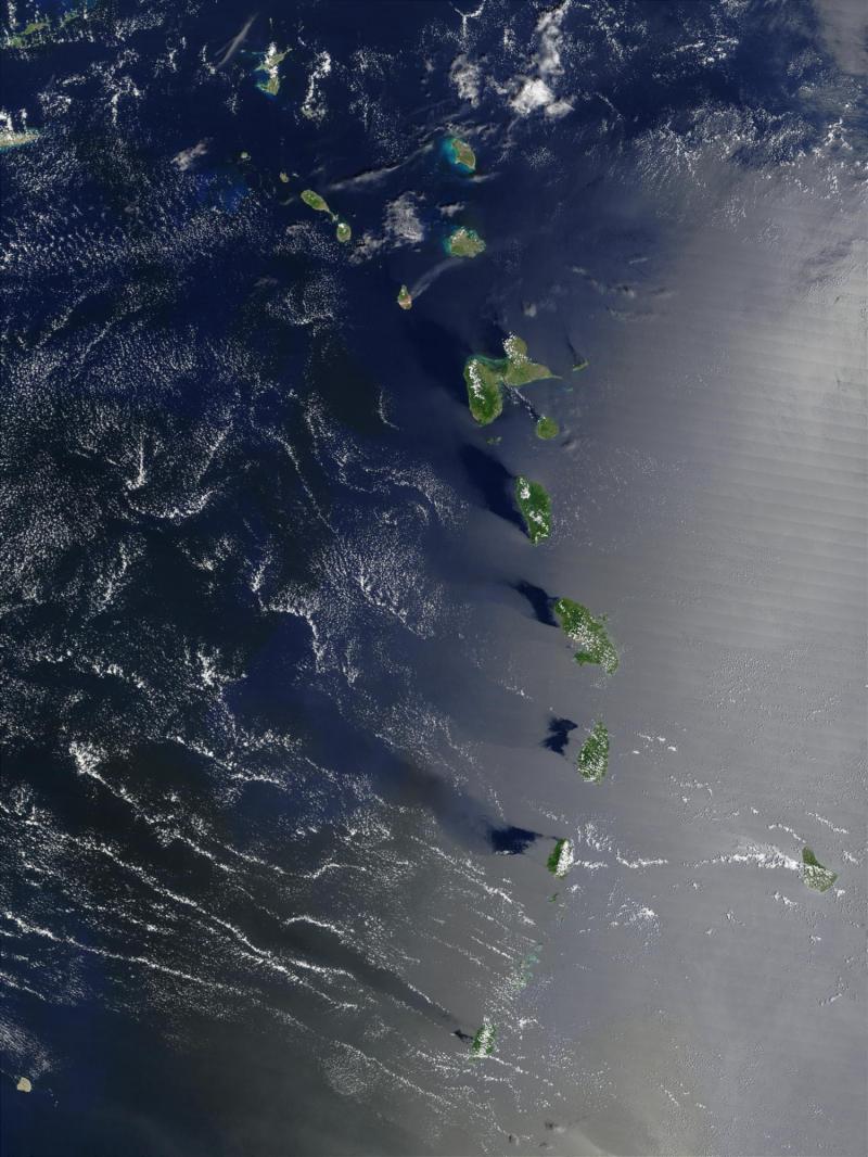 Спутниковые снимки Карибского моря