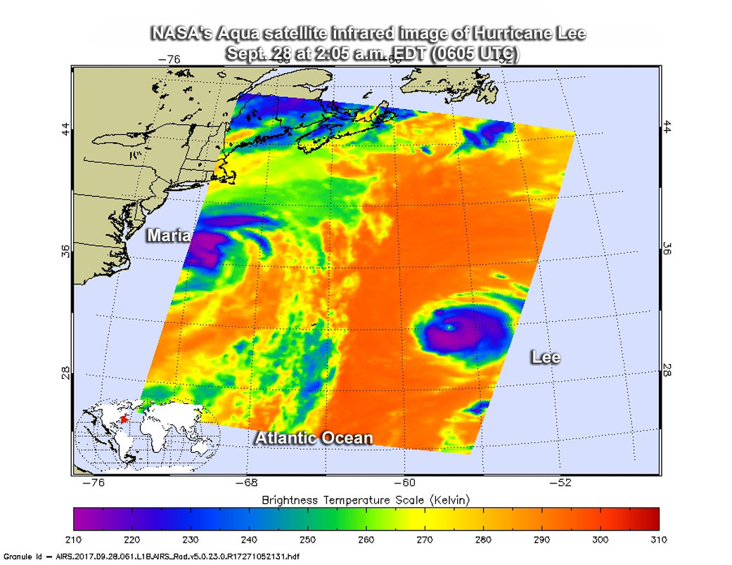NASA finds Hurricane Lee's strength shift