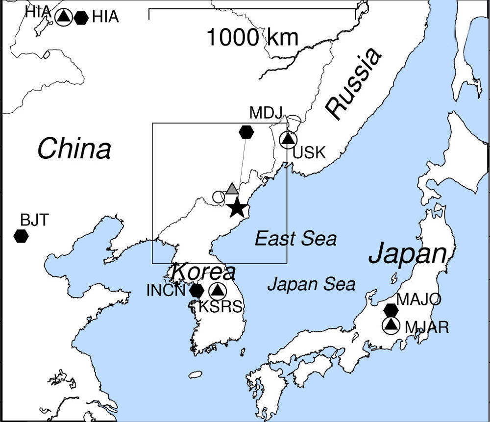 Korea Bomb Test 2017. Kor japan