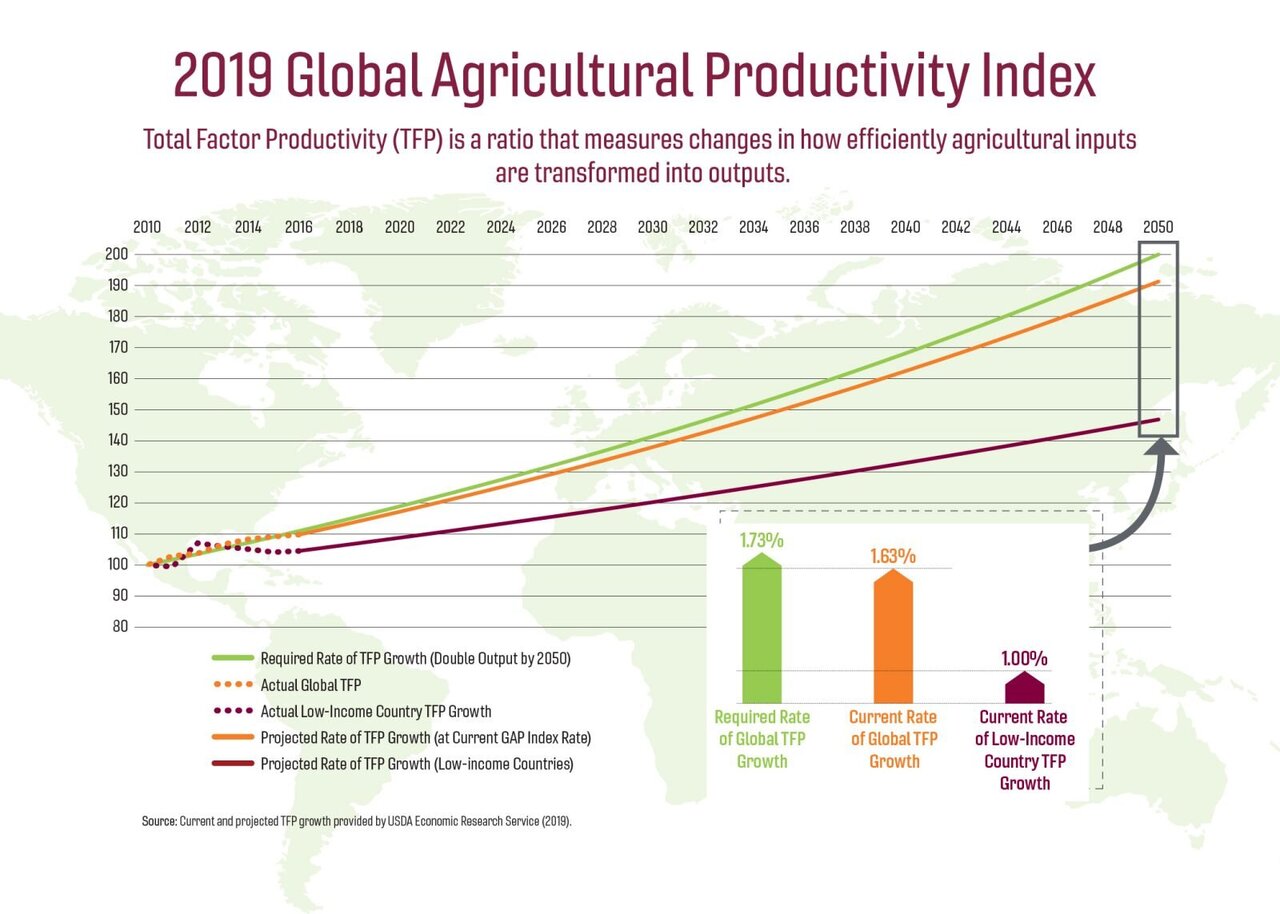 New report says accelerating global agricultural productivity growth is critical