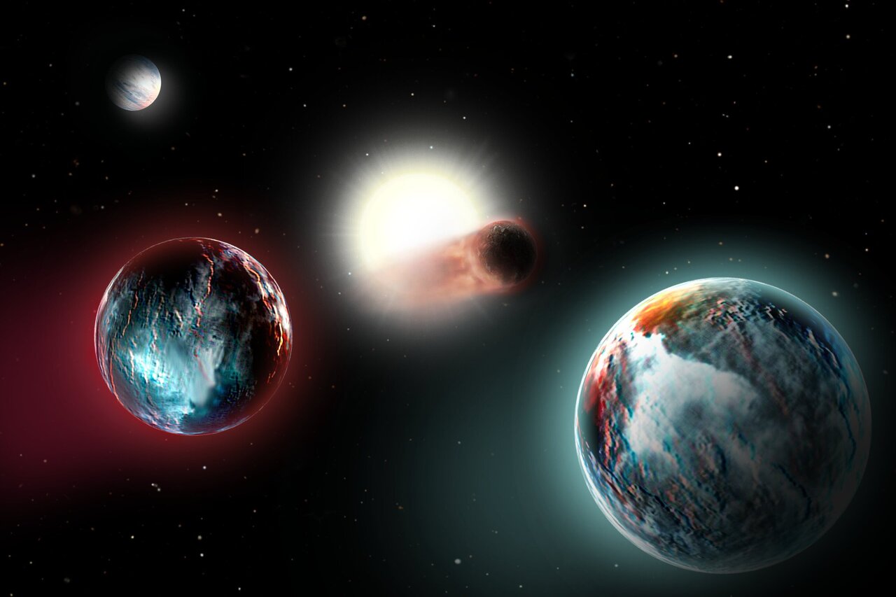 How four newborn exoplanets get cooked by their sun