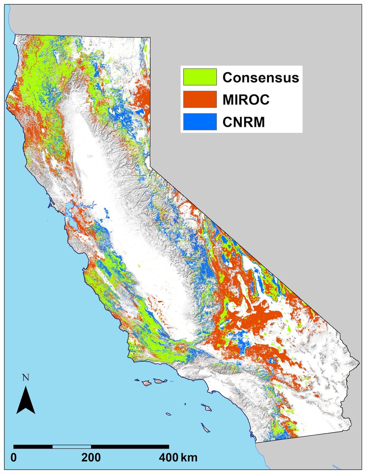 California's climate refugia: Mapping the stable places