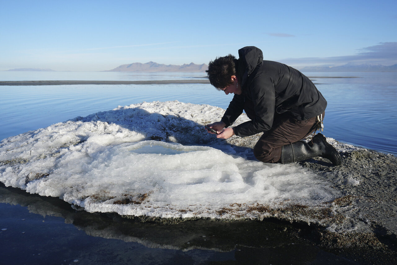 Rare salt formations have been documented for the first time on the shores ...