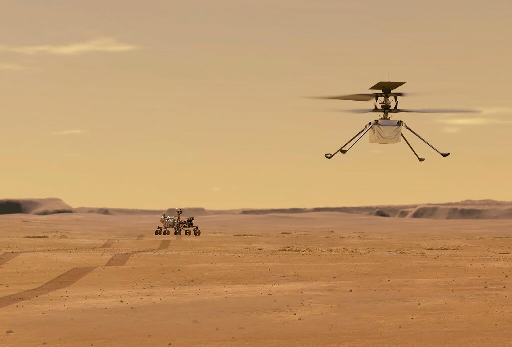 Ingenuity helicopter dropped on Mars' surface ahead of flight