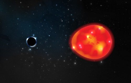 Černá díra a deformovaná hvězda