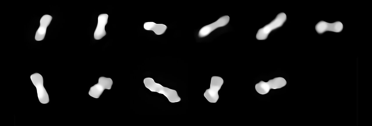 ESO captures best images yet of peculiar "dog-bone" asteroid