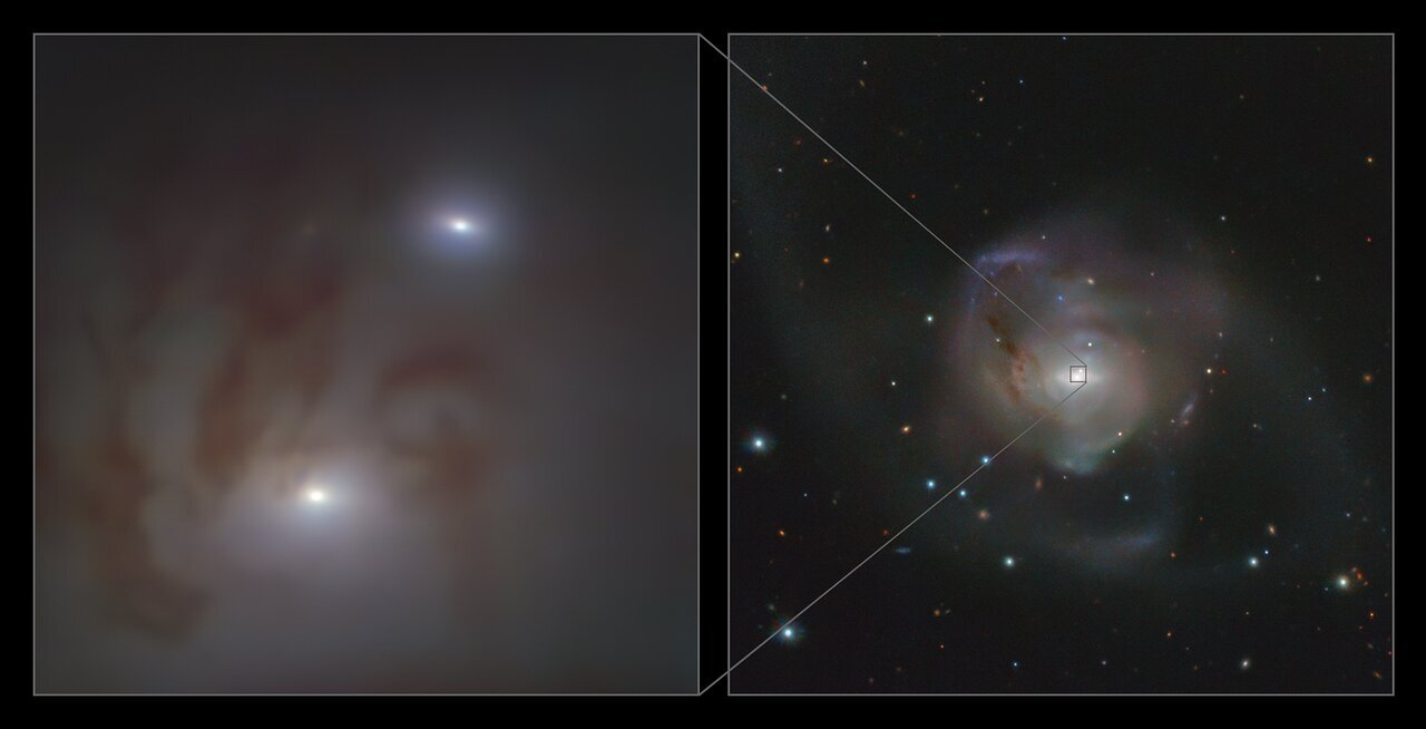 Pár černých děr v galaxii NGC 7727