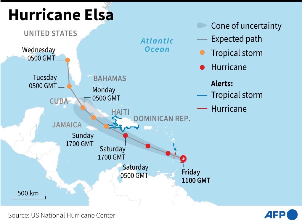 Hurricane Elsa threatens Caribbean
