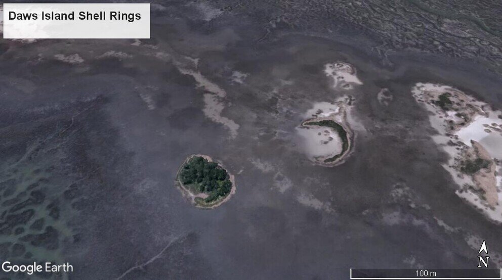 Remote sensing and machine learning reveal Archaic shell rings