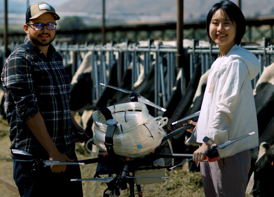 How drones can help dairy farms manage methane emissions