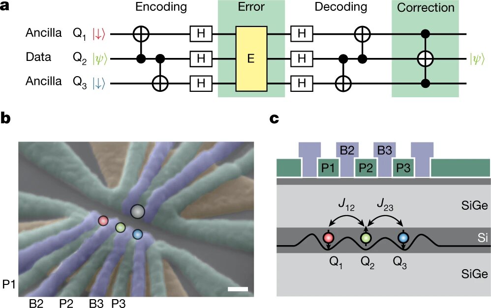 Researchers demonstrate error correction in a silicon qubit system