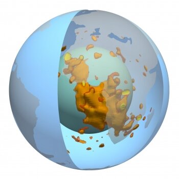 Study of two blobs in Earth's mantle shows unexpected differences in height, den..