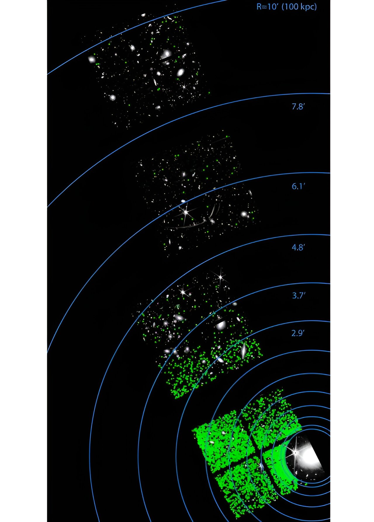 Los astrónomos detectan un extenso halo estelar que rodea la galaxia Arca 227