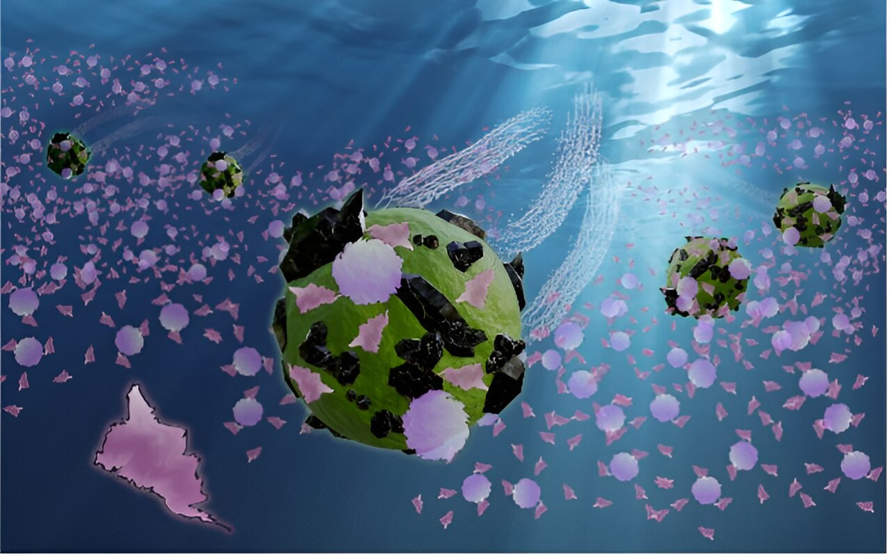 Los biorobots híbridos pueden eliminar micro y nanoplásticos de los ambientes acuáticos