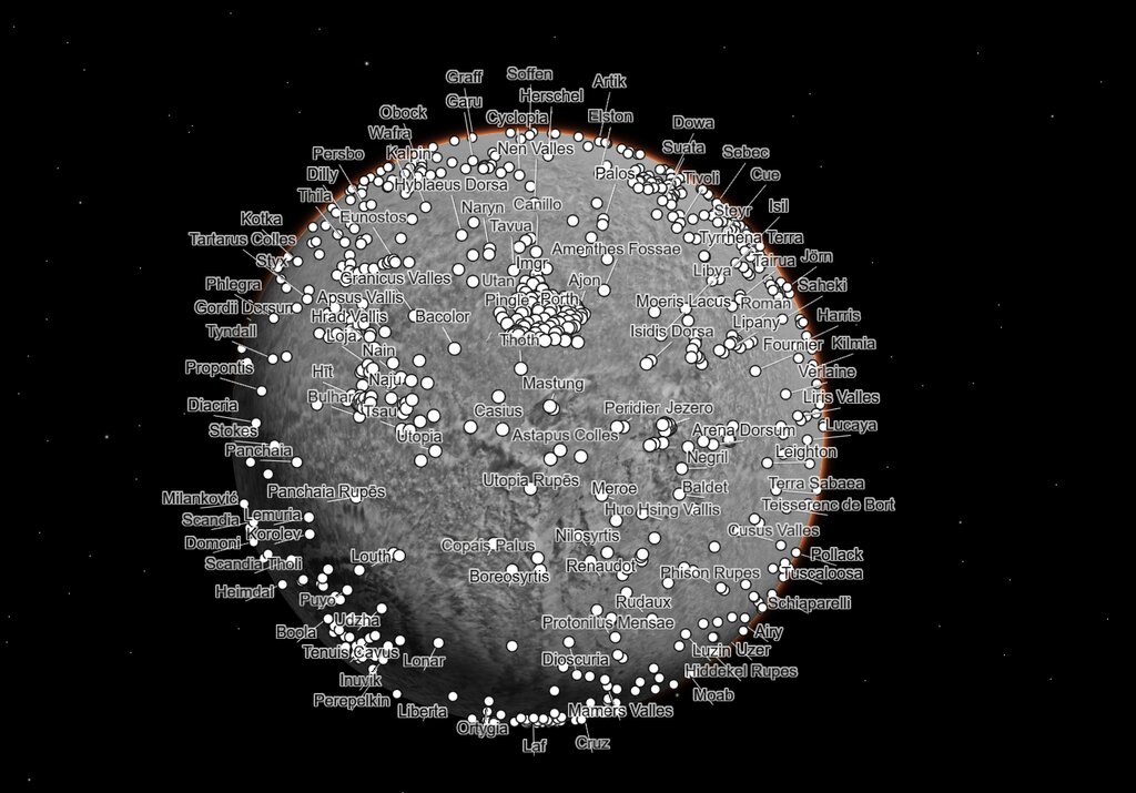 Un nuevo mosaico interactivo usa imágenes de la NASA para mostrar Marte con detalles vívidos