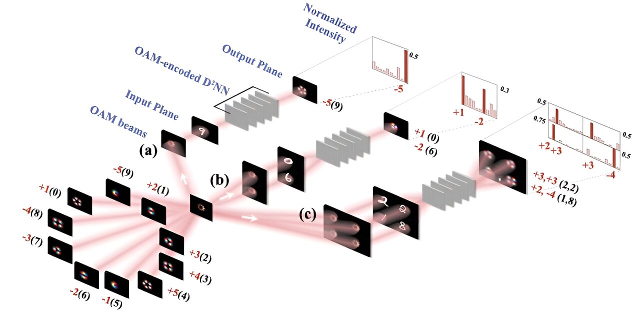 Orbital-angular-momentum-encoded diffractive networks for object classification tasks