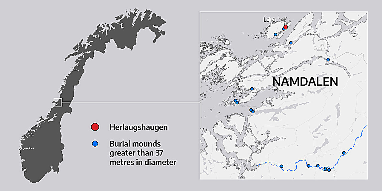 Skandinavias eldste kjente skipsbegravelse er i Midt-Norge