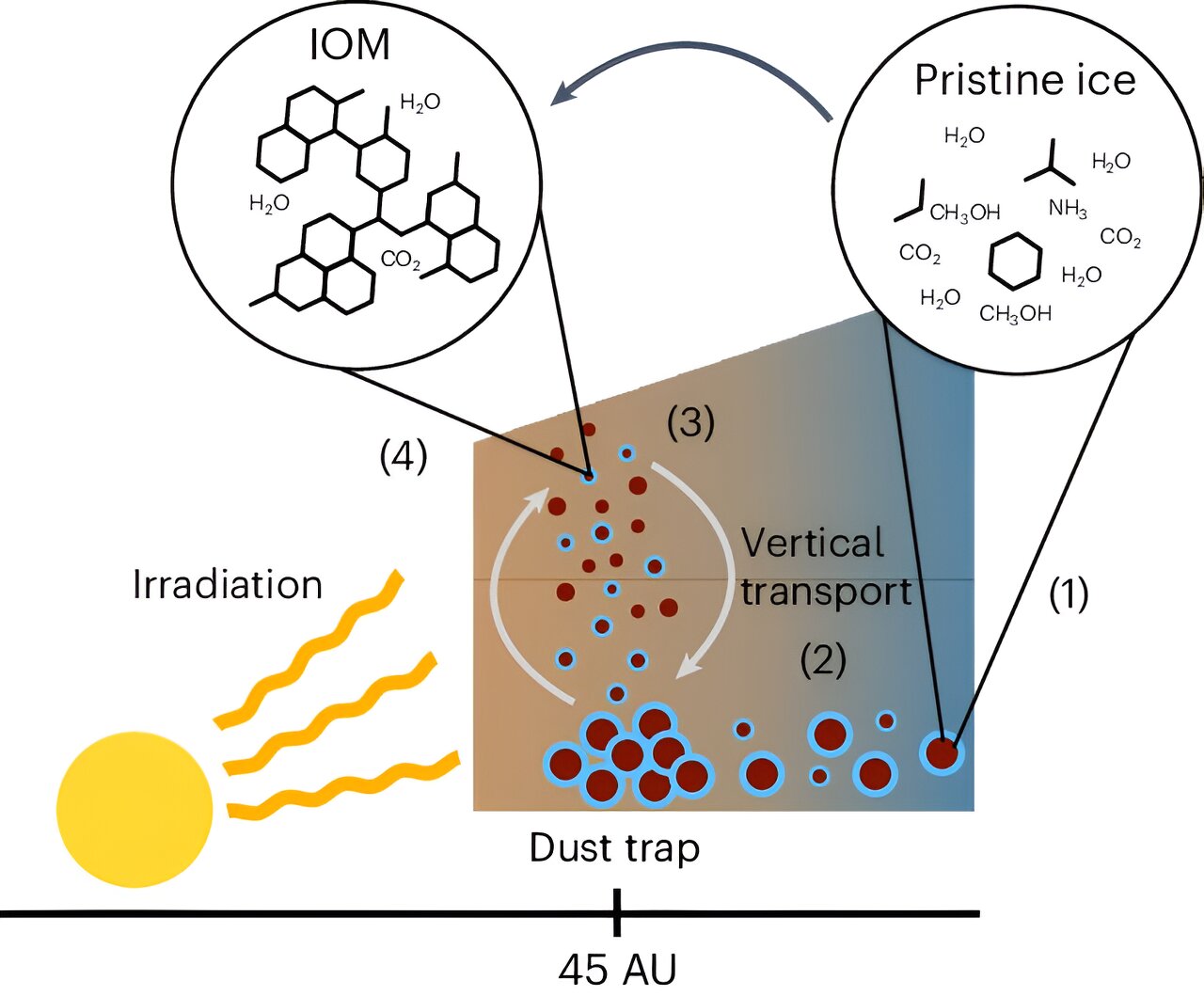 Astronomers clarify how organic macromolecules are formed