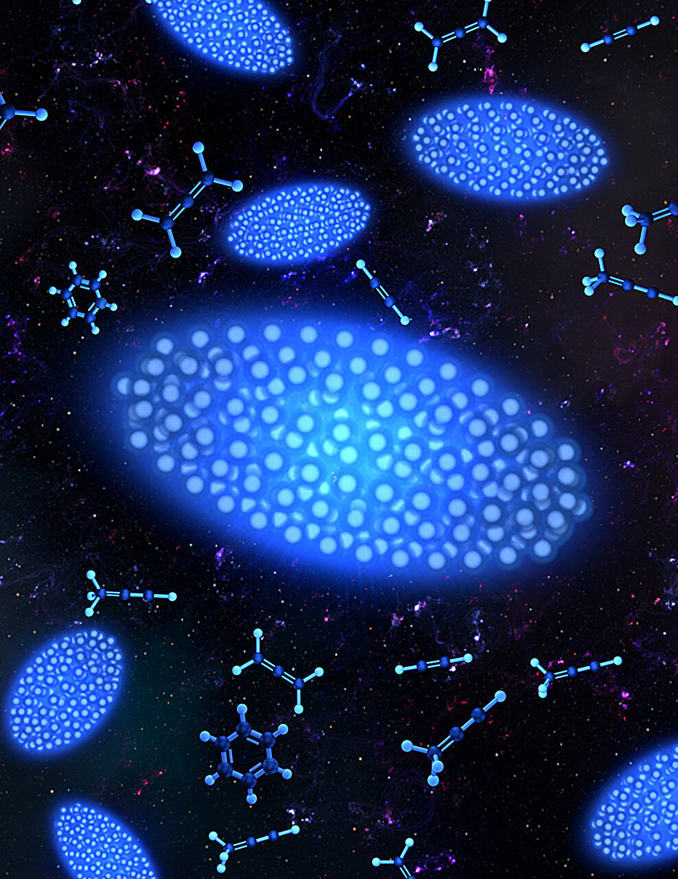 Cold Coulomb crystals, cosmic clues: Unraveling the mysteries of space chemistry
