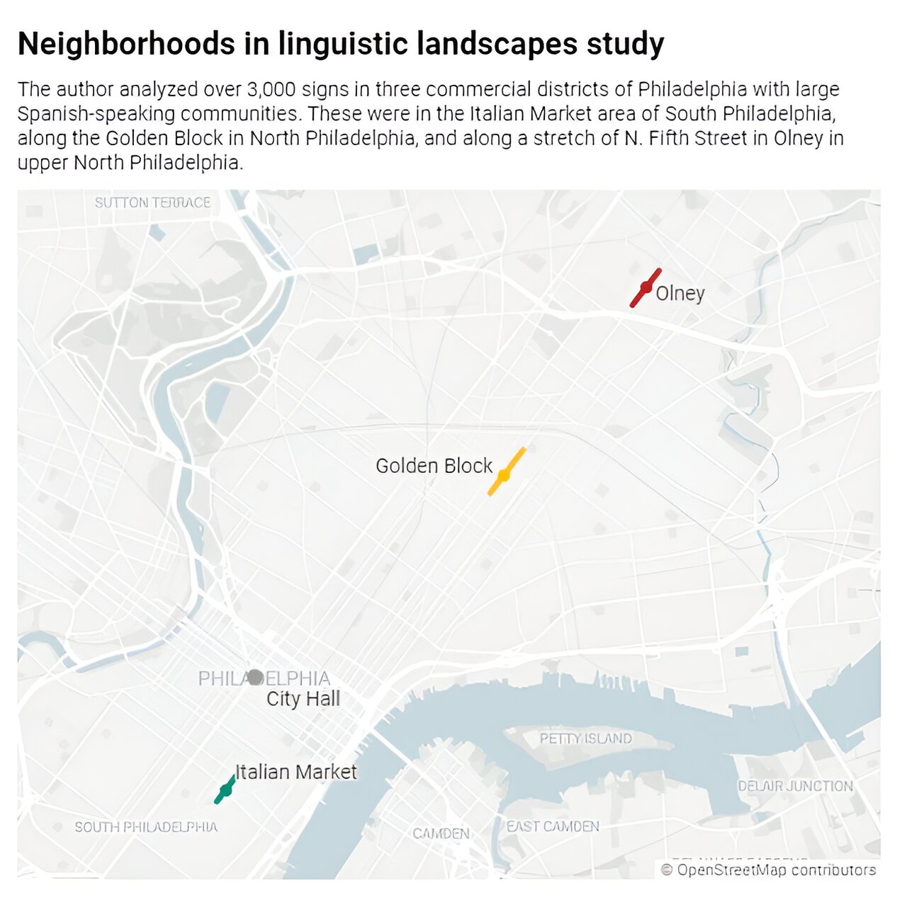 Researcher analyzes 3,356 signs to see how language use is changing in three Latino neighborhoods in Philly