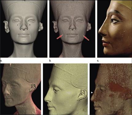 1.3.a. Nefertiti's Bust where an ellipsoid was implanted. Source