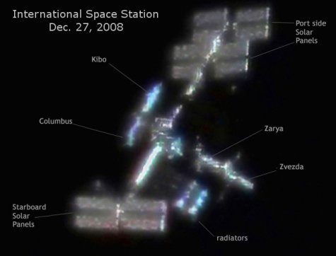 Lounge Ambassadeur stoeprand Space Station Construction Visible in Backyard Telescopes