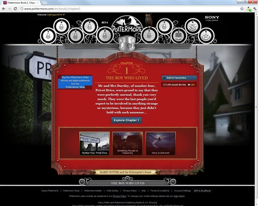 Pottermore: The Digital Entrance into a Fictional Story