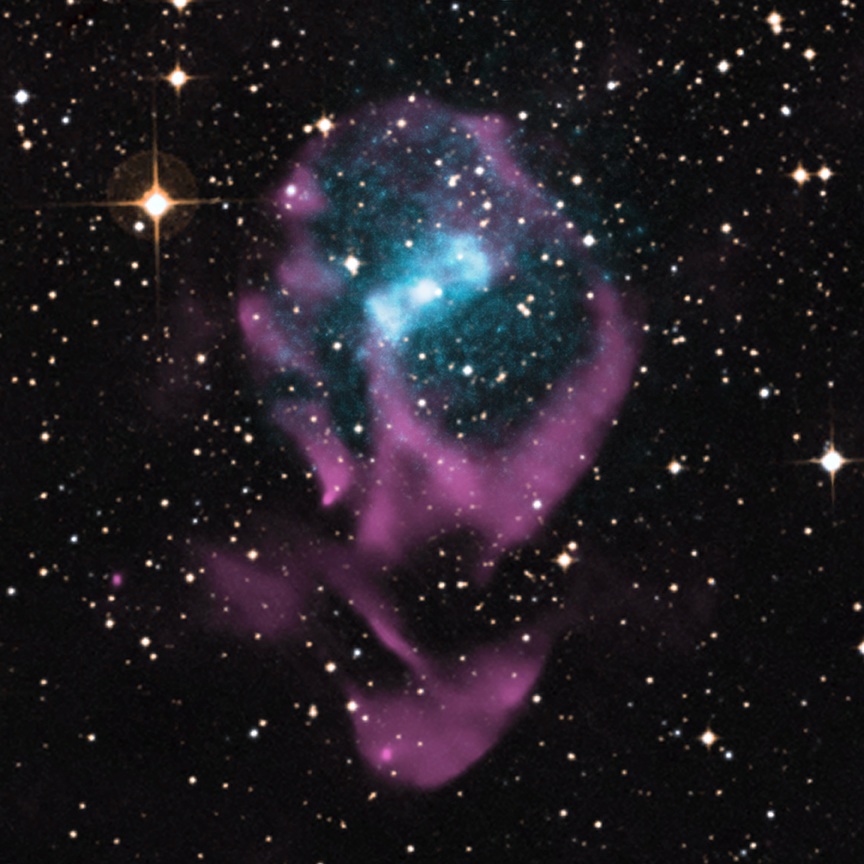 Нейтронная звезда. Неоновая звезда астрономия. Туманность погибшей звезды PSR b1509-58. Двойная звезда. Thing space