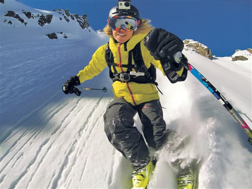 Helmet camera craze: Skiers record their runs