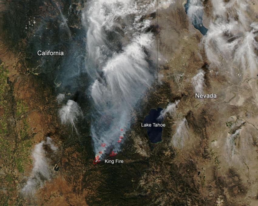 Image King Fire in California still blazing