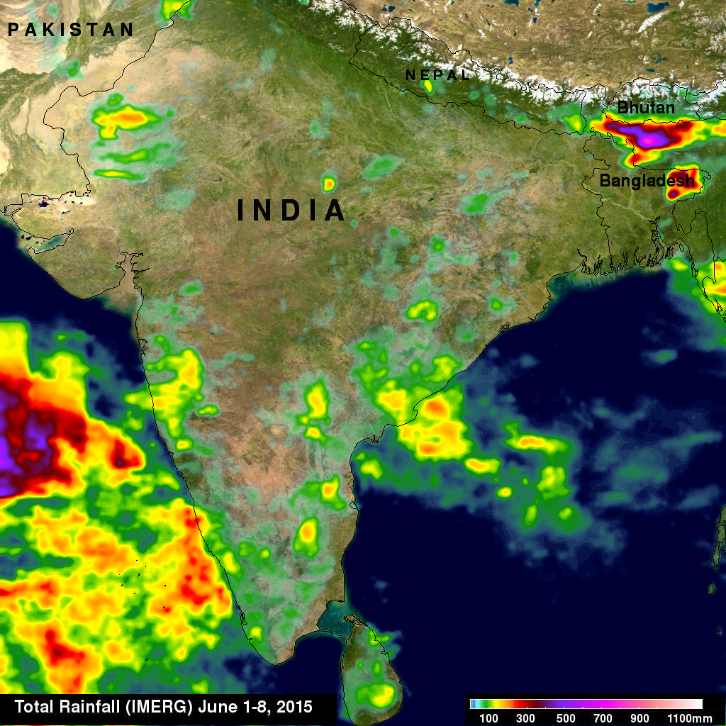 monsoon india weather map satellite live today Nasa Sees The Start Of India S Monsoon Season monsoon india weather map satellite live today