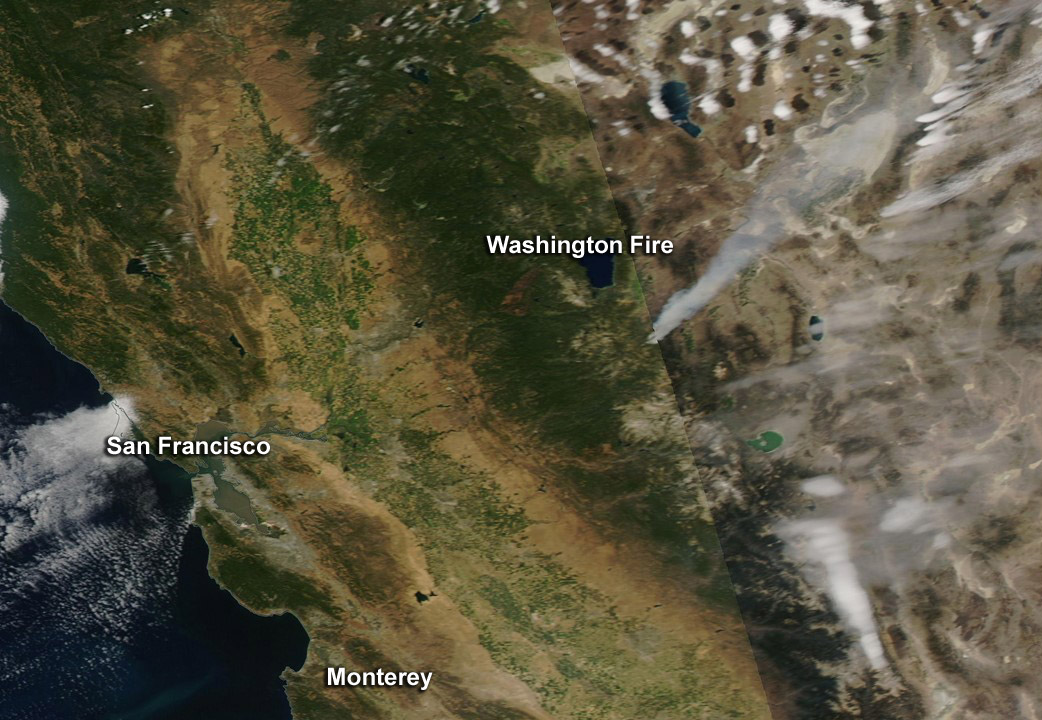 Nasa Image Washington Wildfire In California