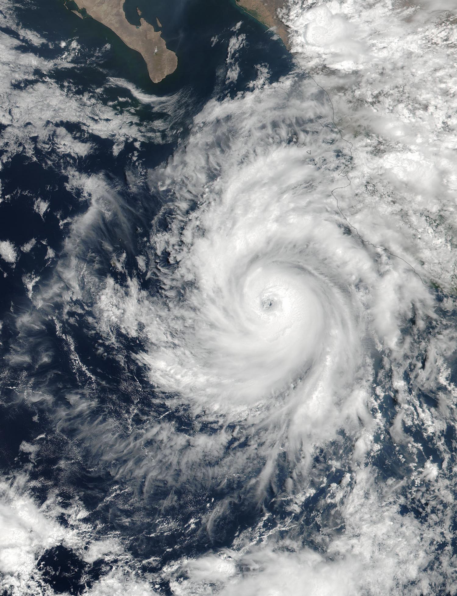 NASA captures Hurricane Dora at peak strength, before weakening began