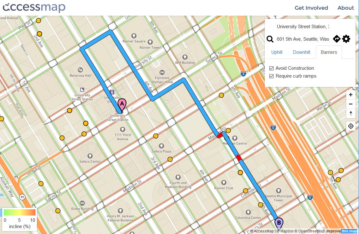 New route-finding map lets Seattle pedestrians avoid hills, accessibility barriers