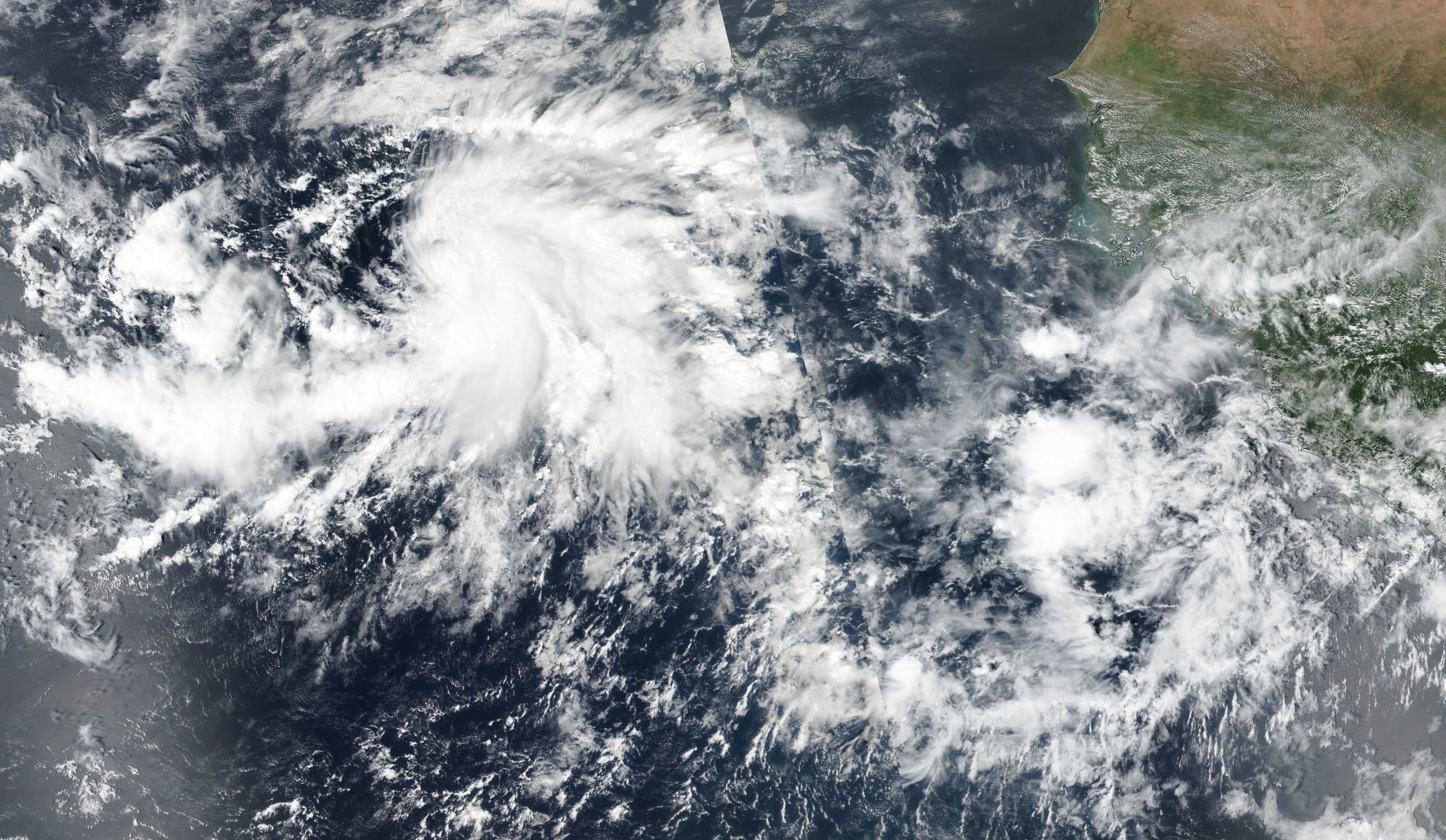 NASA sees the development of Eastern Atlantic Tropical Storm Nadine