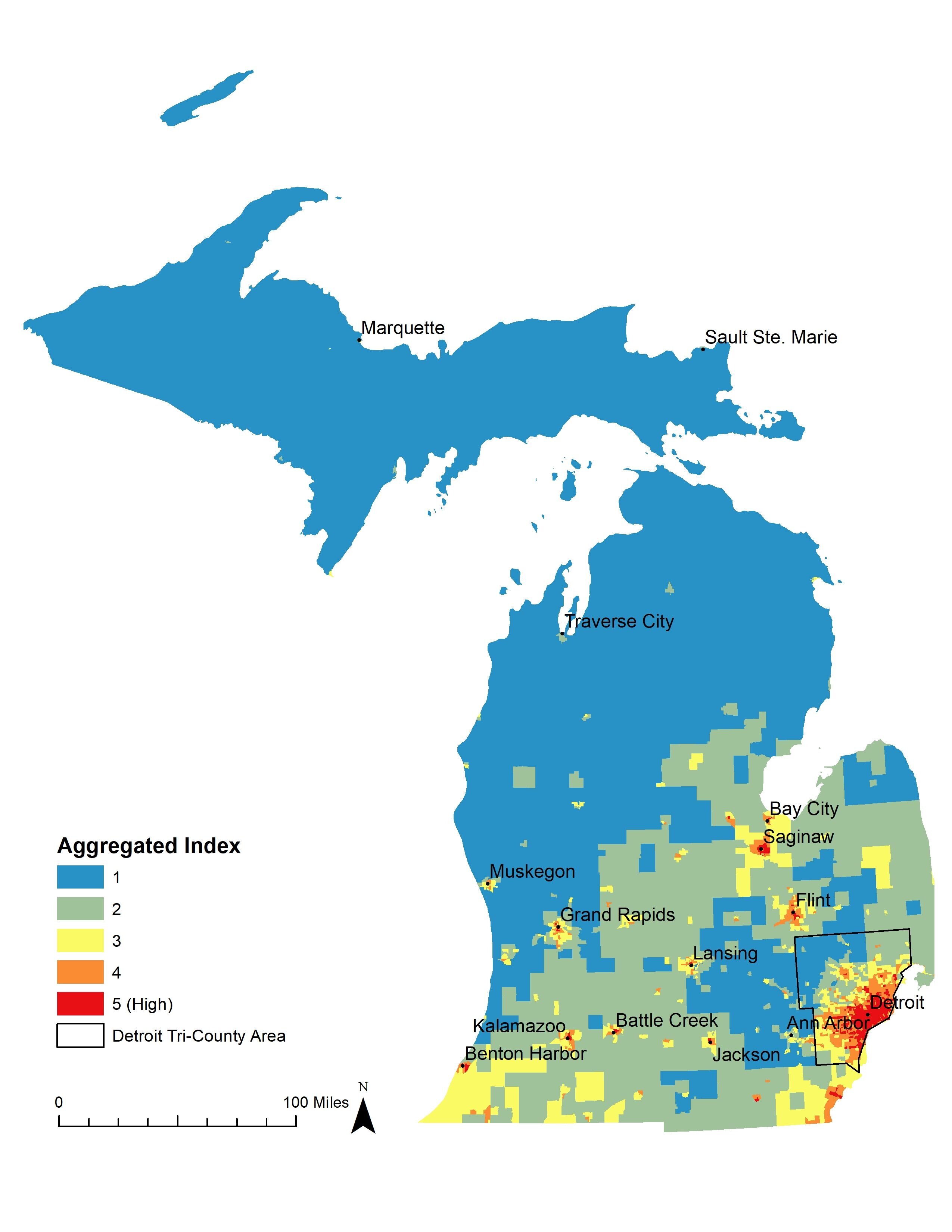 Maps highlight Michigan cities, groups that will bear brunt of climate change effects - Phys.Org