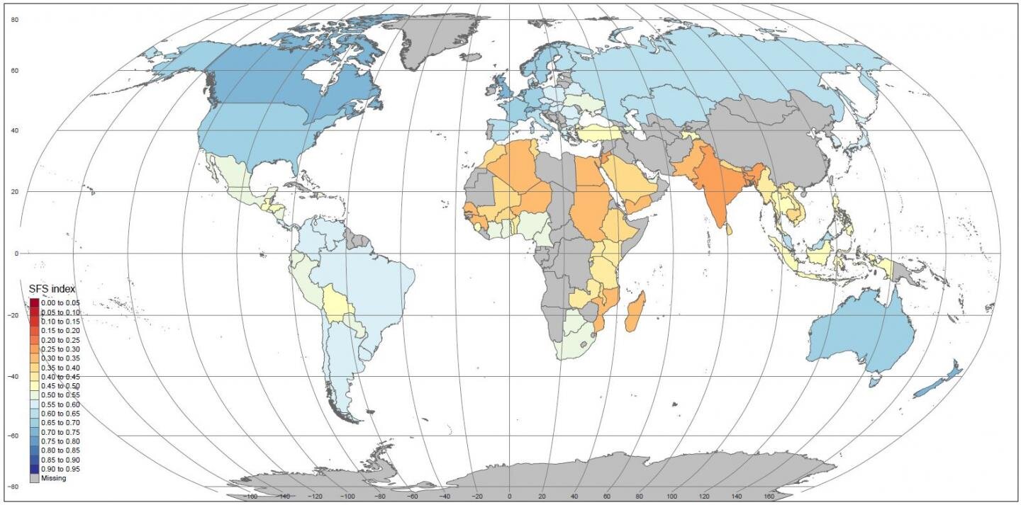 A New World Map Rates Food Sustainability For Countries Across The