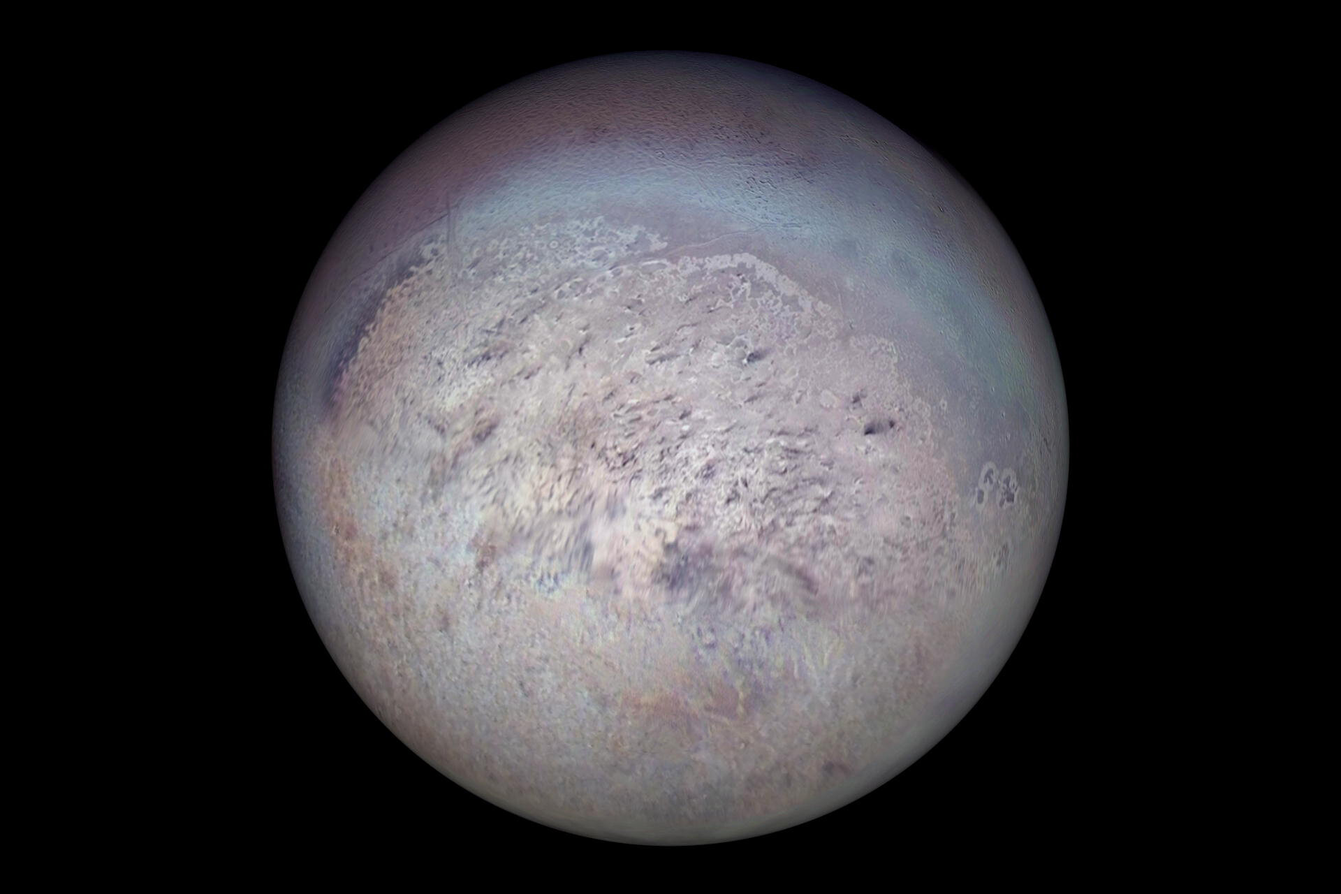 Neptune #39 s moon Triton fosters rare icy union