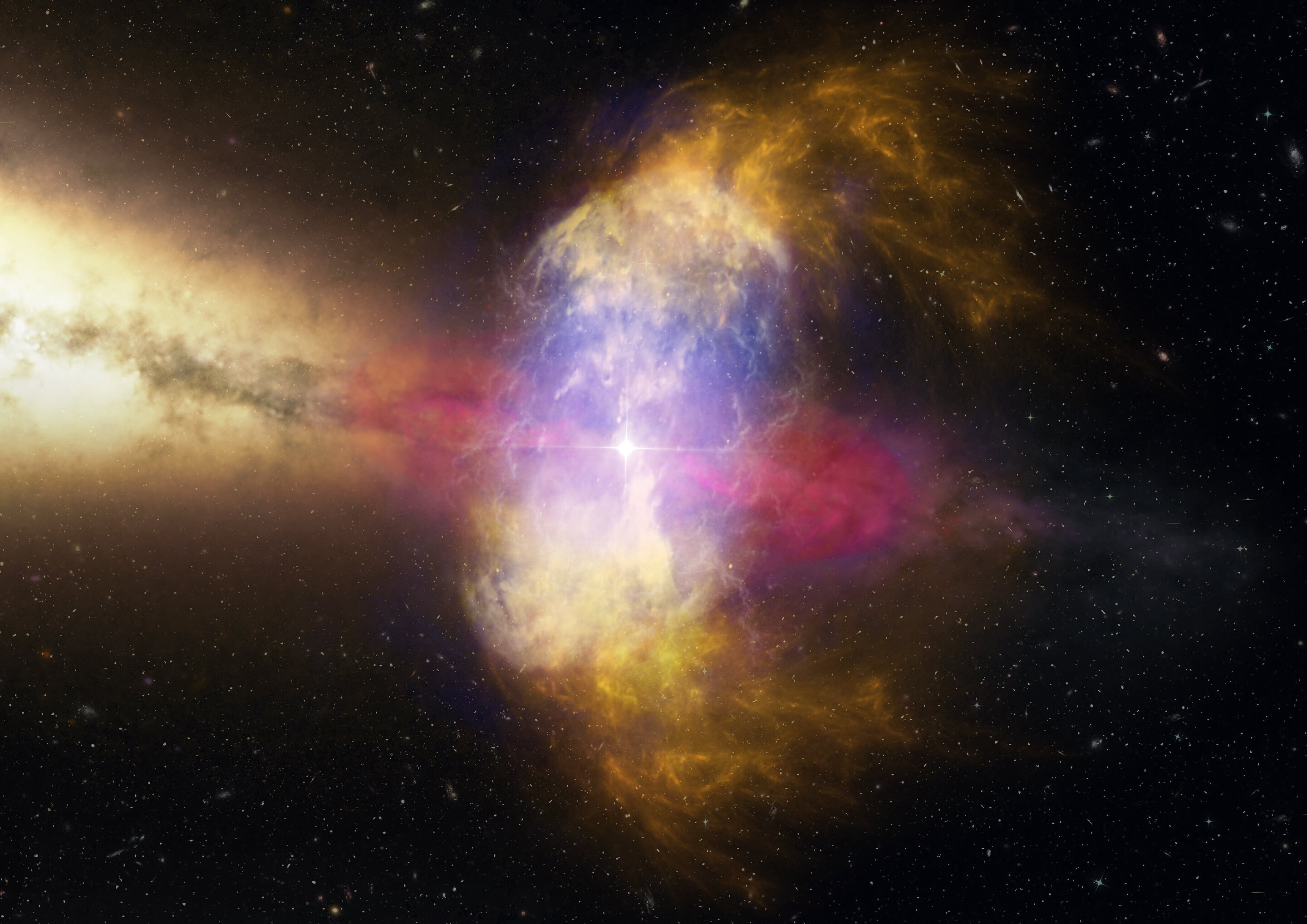 Black Hole Star Exploding