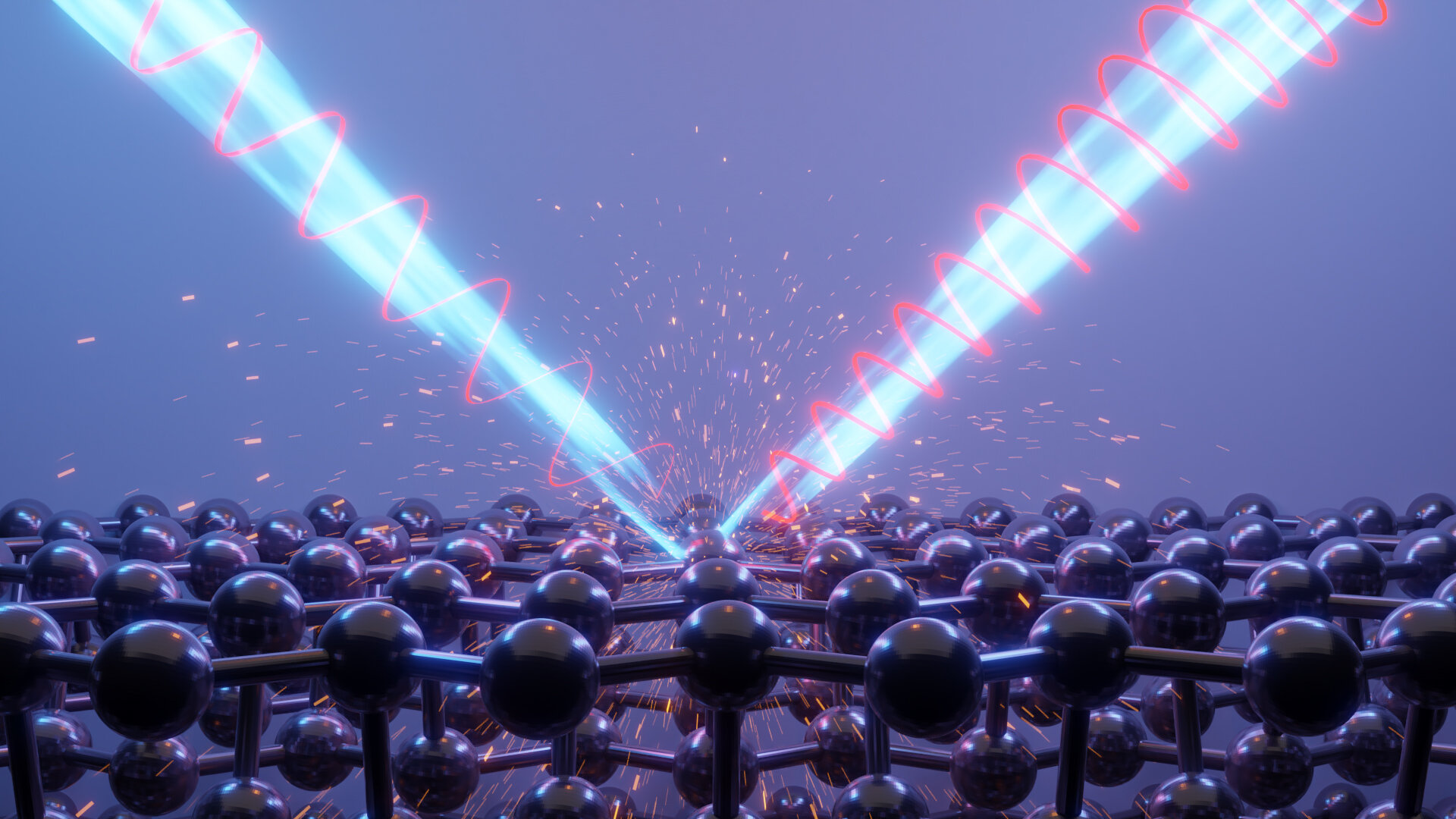 Controlling light with a material three atoms thick