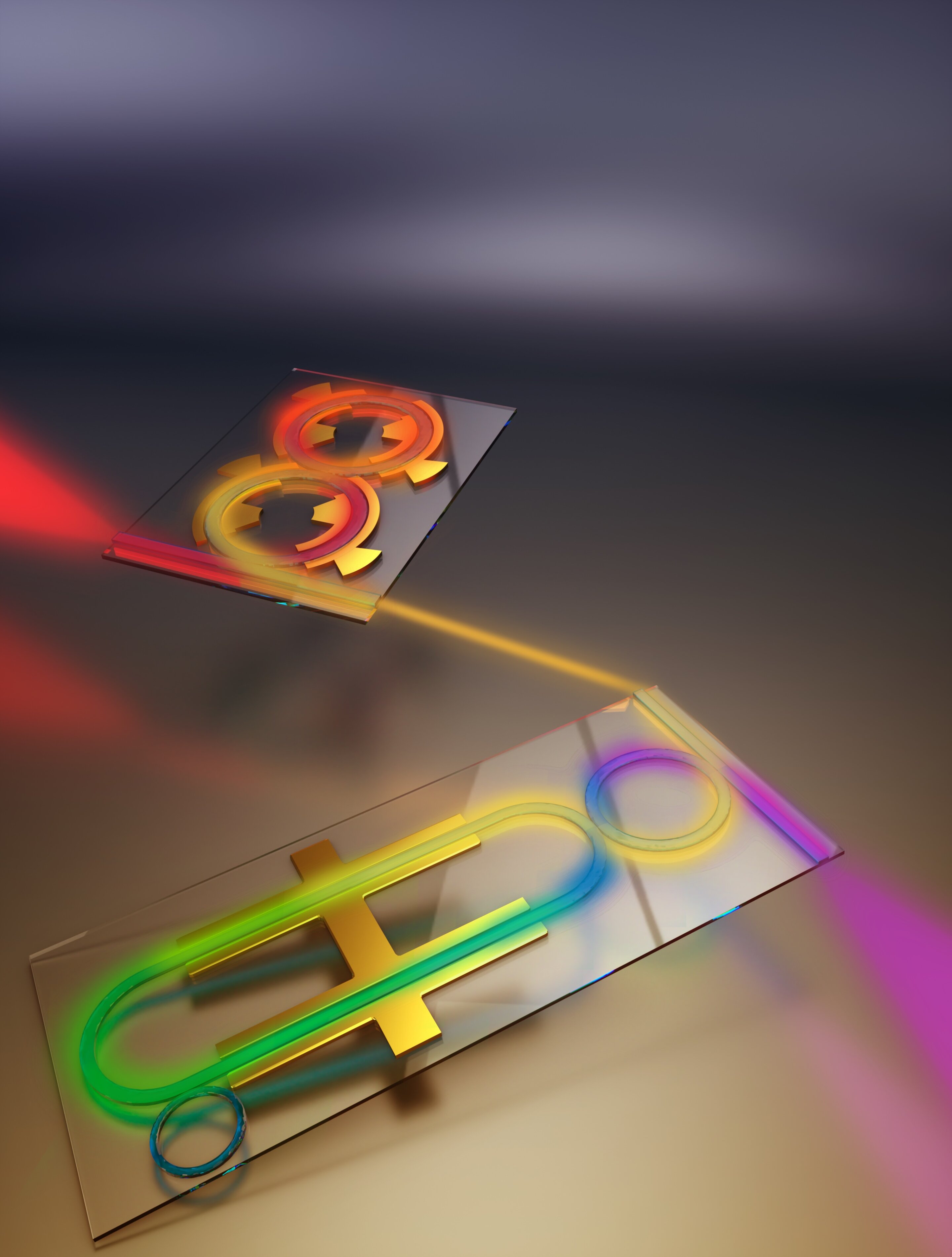 On-chip frequency shifters in the gigahertz range could be used in next generation quantum computers and networks