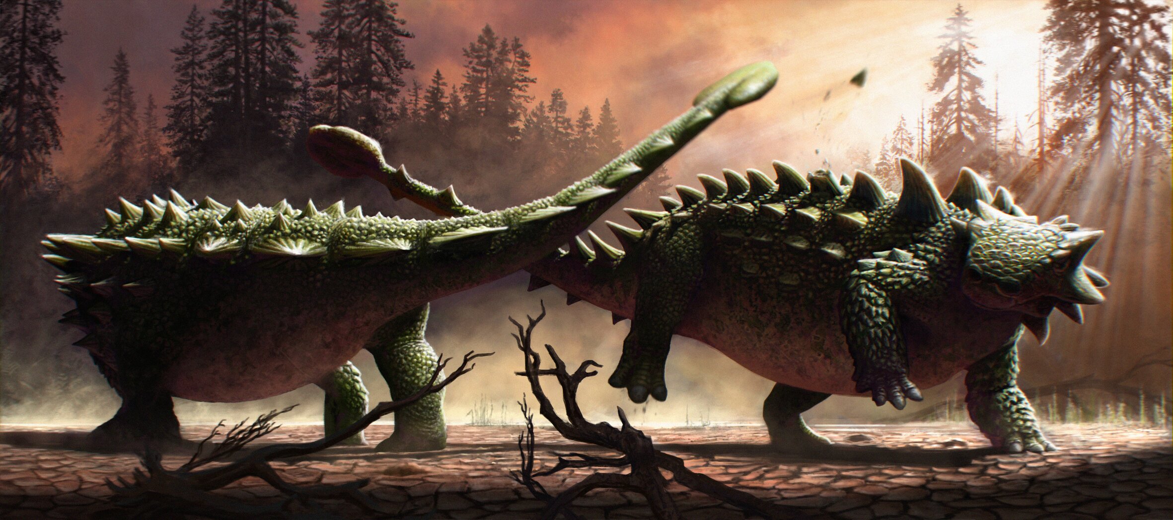 photo of Ankylosaurs battled each other as much as they fought off T. rex image