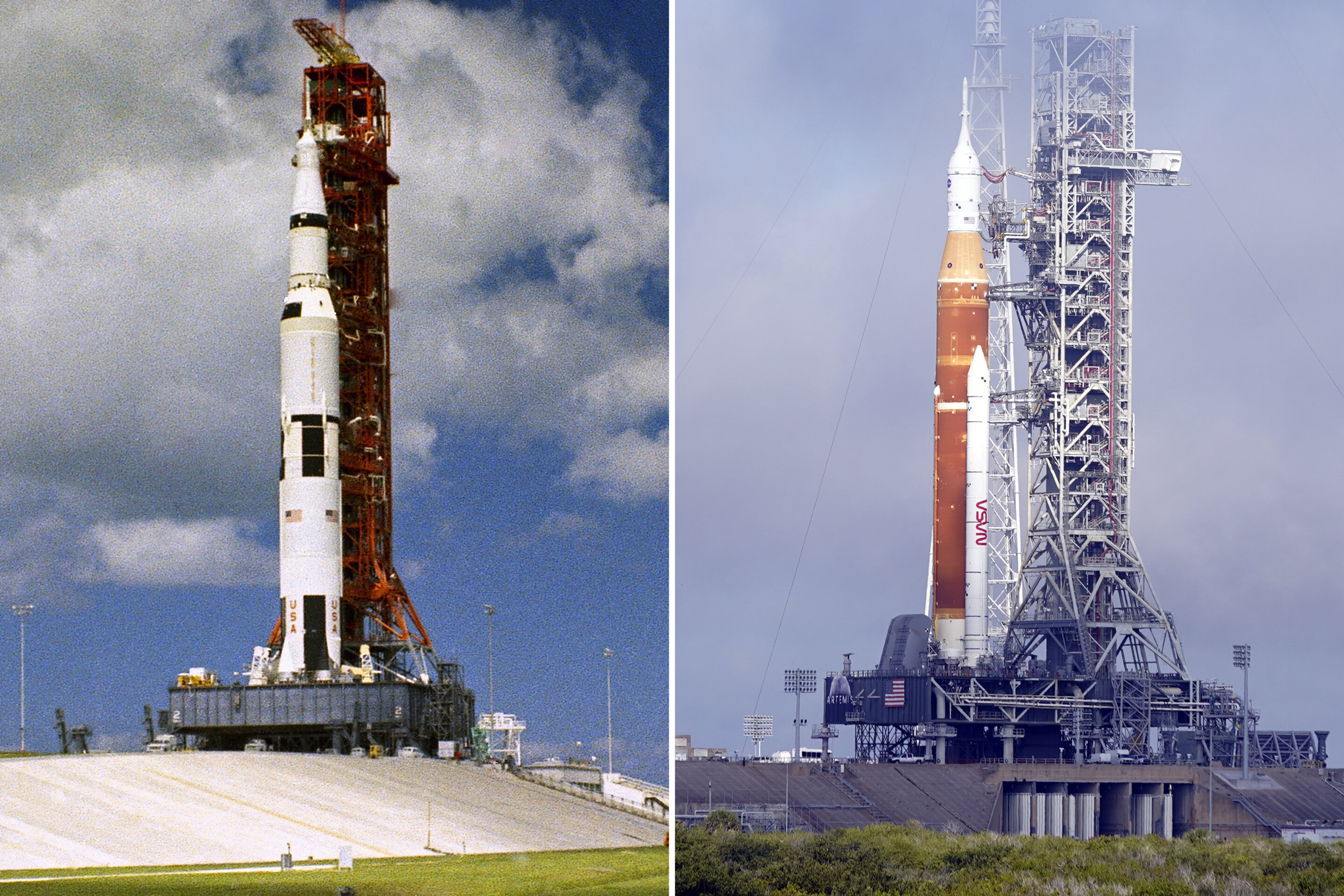 #NASA tests new moon rocket, 50 years after Apollo