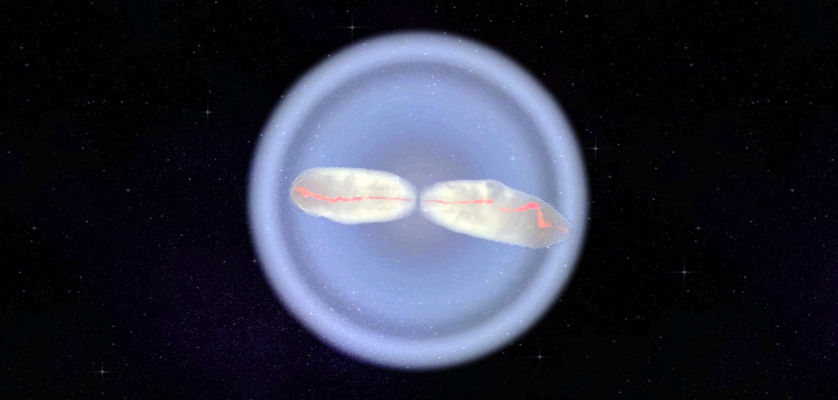 Vallend sterrenstof, wiebelende stralen verklaren het flikkeren van gammastraaluitbarstingen