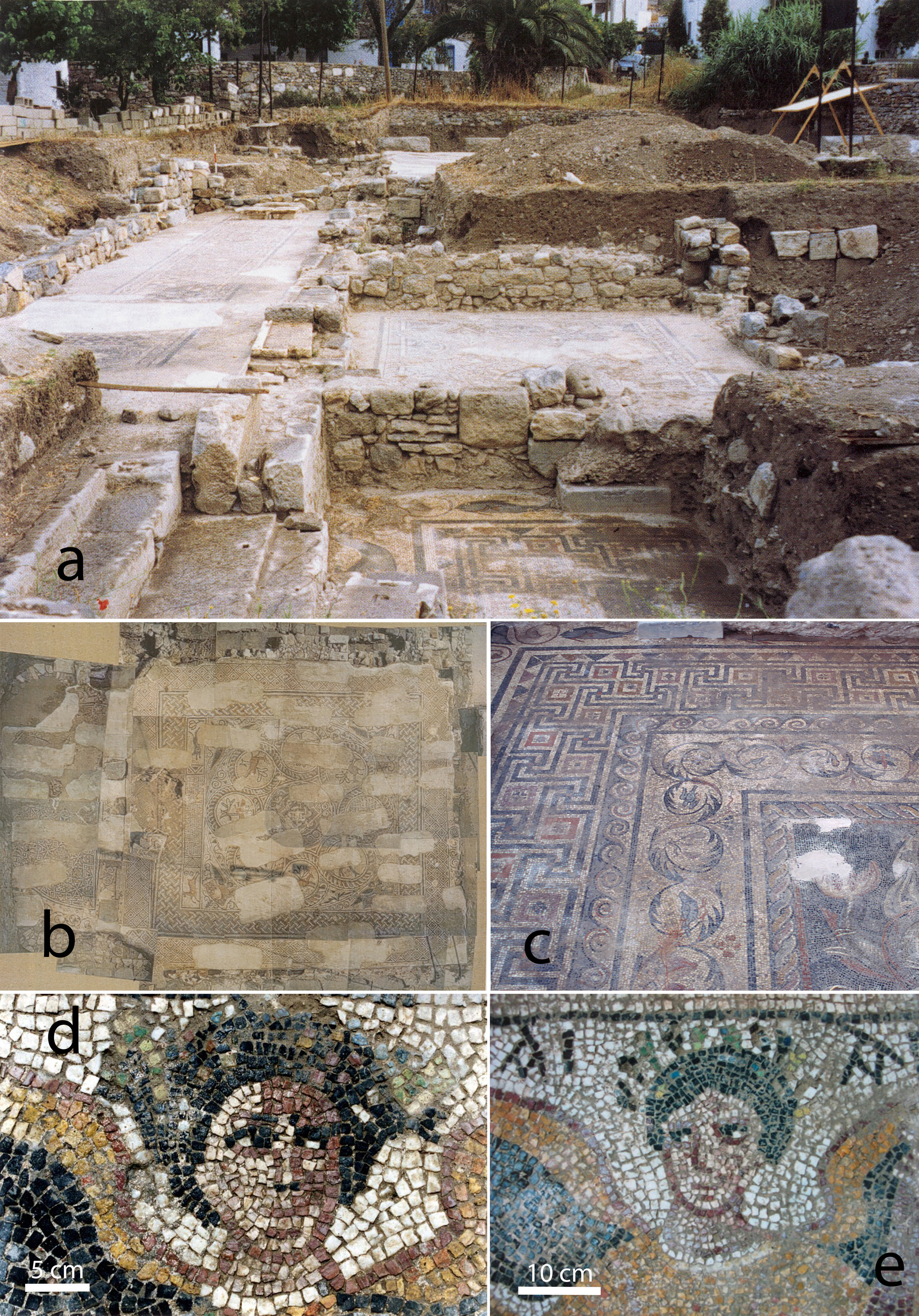 Excavation and mosaic floors of villa. Credit: University of Southern Denmark