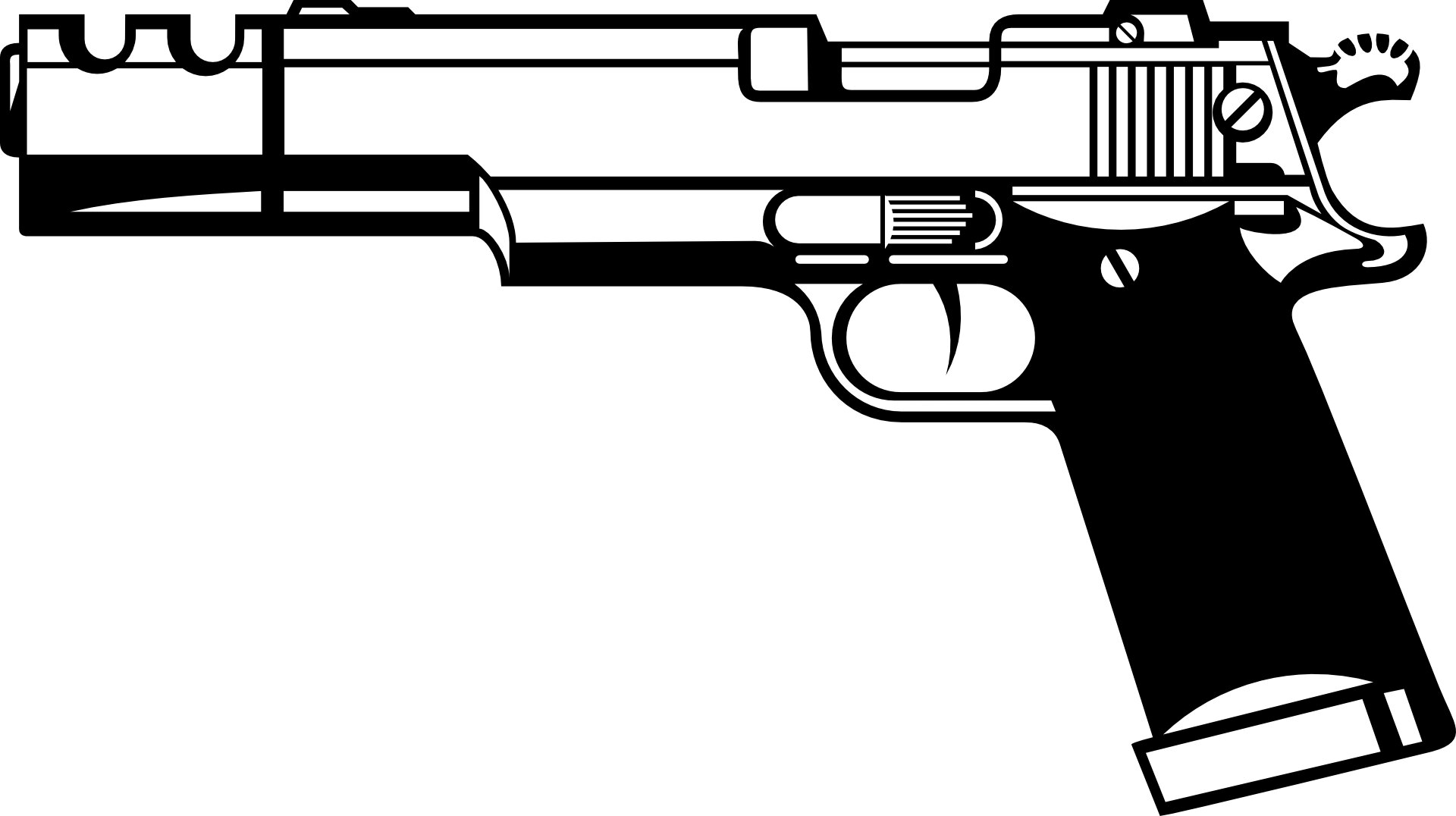 Пистолет на столе PNG