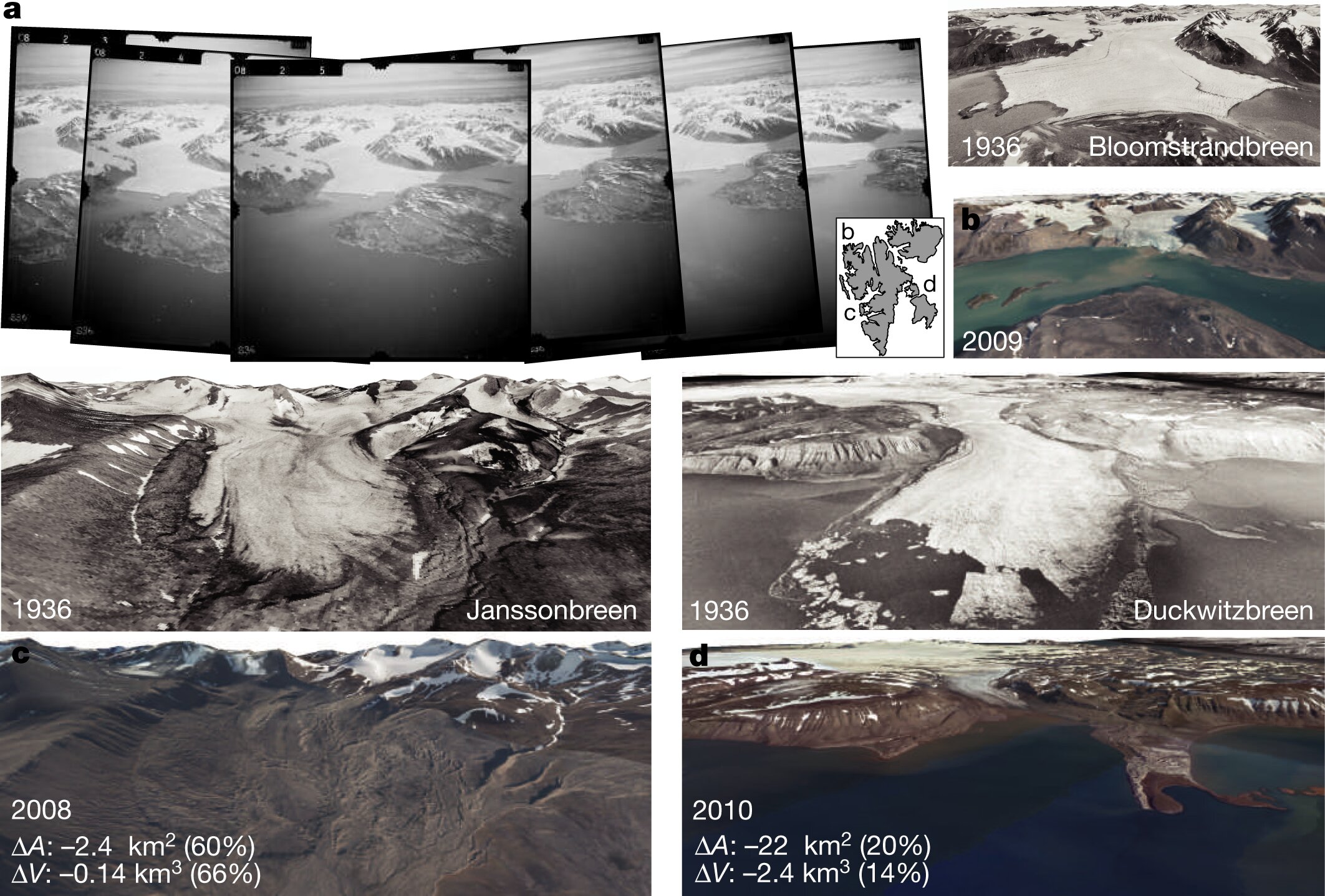 Historical study of Norwegian archipelago Svalbard shows rate of melting glaciers speeding up